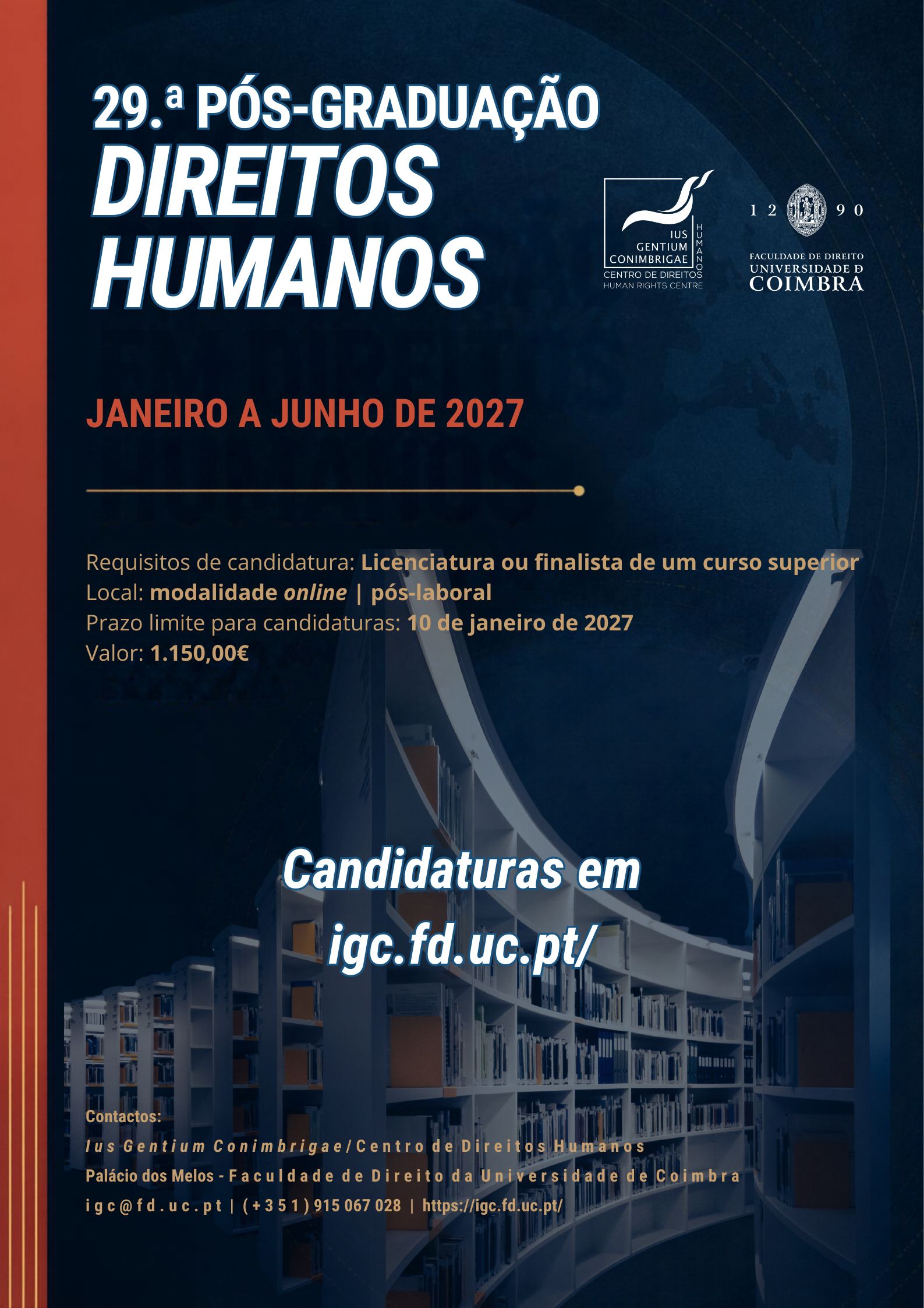 29.º Curso de Pós-graduação em Direitos Humanos