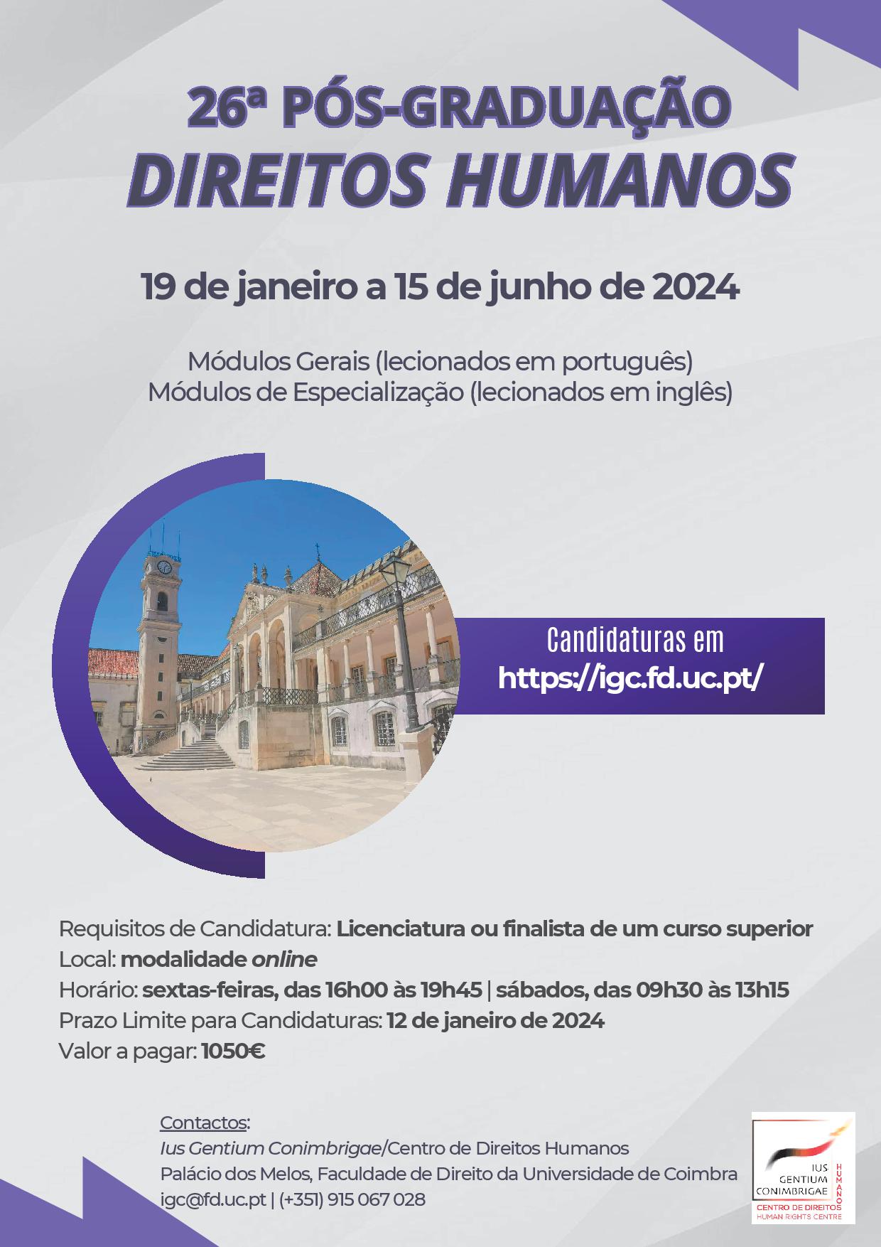 XXVI Curso de Pós-graduação em Direitos Humanos