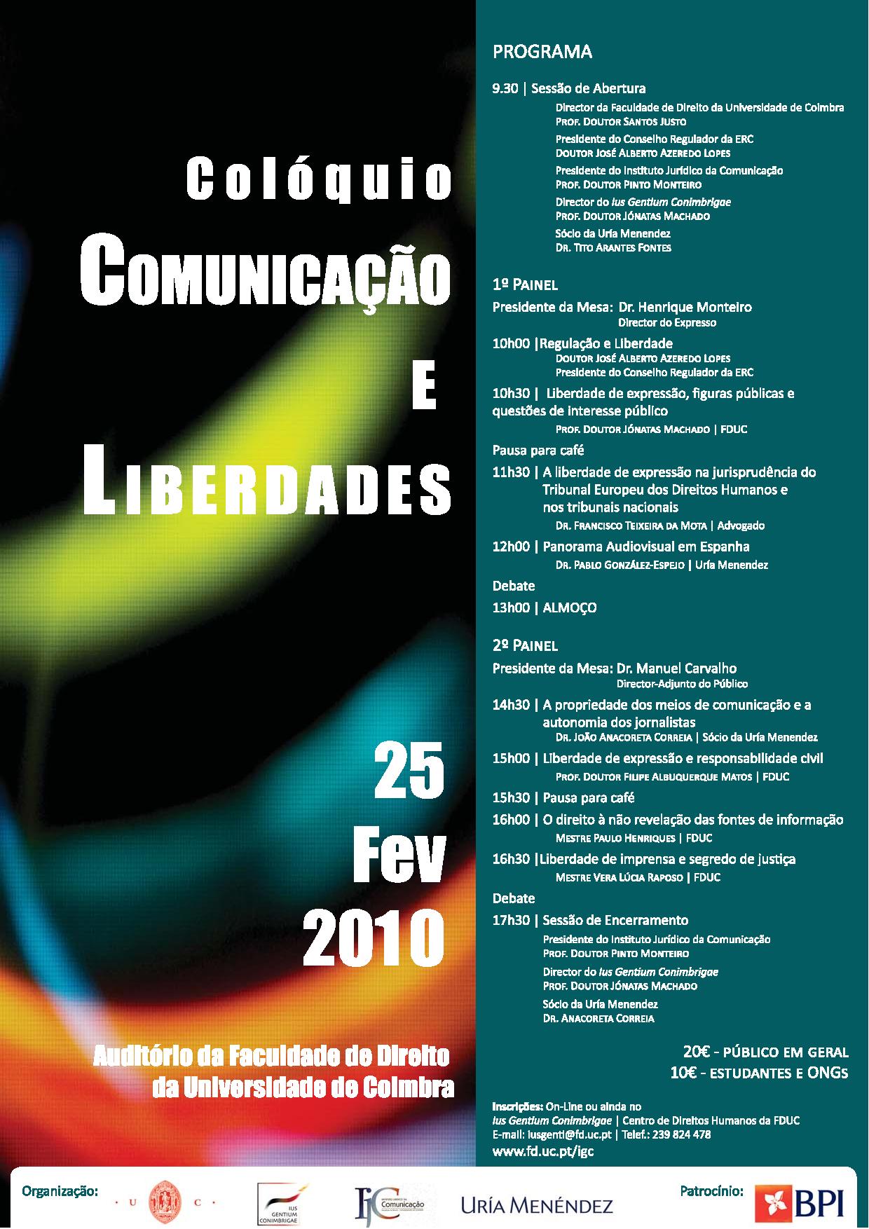 Colóquio Comunicação e Liberdades