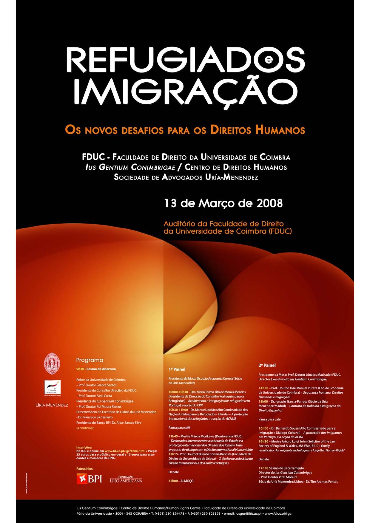 Conferência Refugiados e Imigração: Os novos desafios para os Direitos Humanos