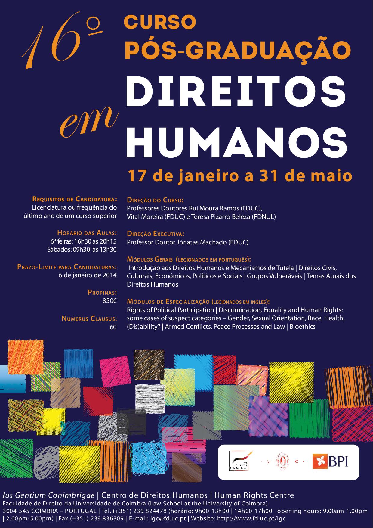 16º Curso de Pós-graduação em Direitos Humanos