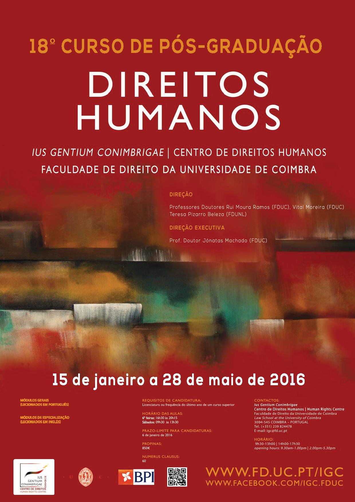 18º Curso de Pós-graduação em Direitos Humanos