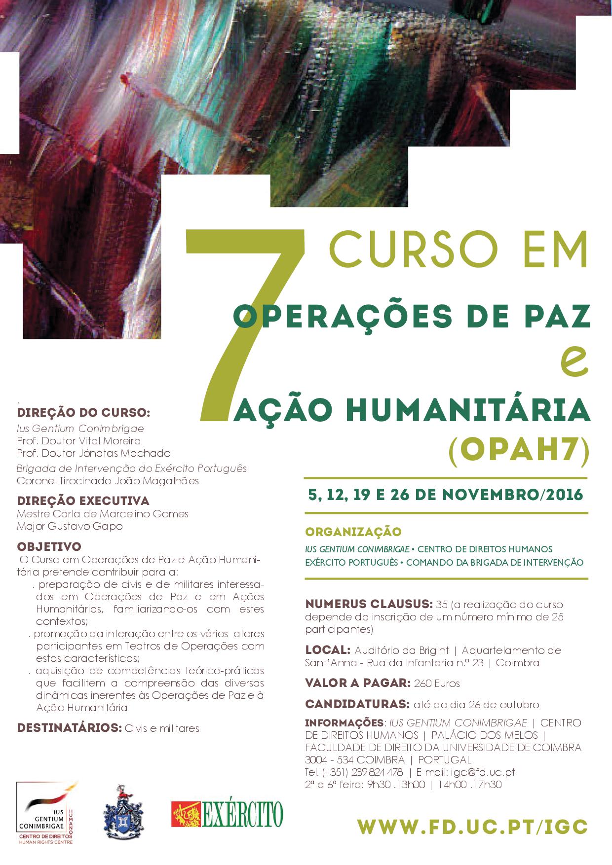 7º Curso de Operações de Paz e Acção Humanitária