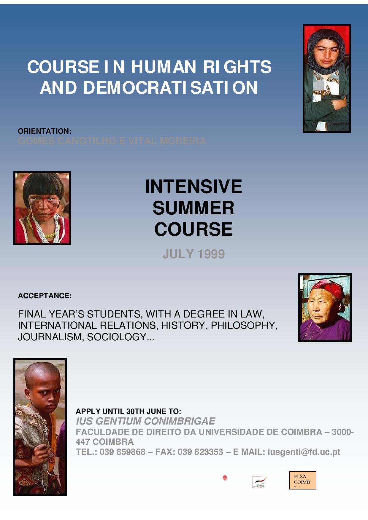 Curso de Verão - Human Rights and Democratisation