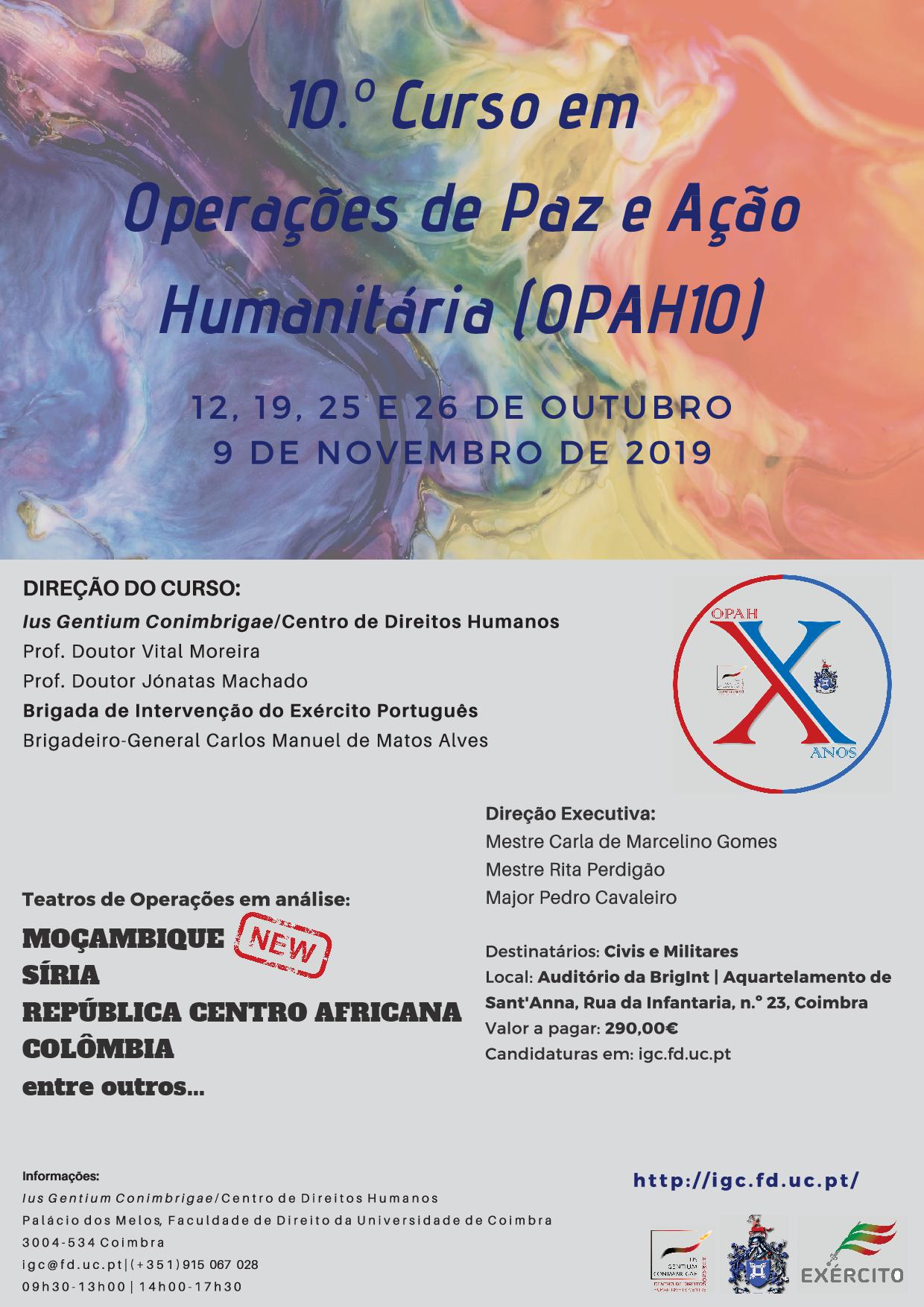 X Curso em Operações de Paz e Ação Humanitária