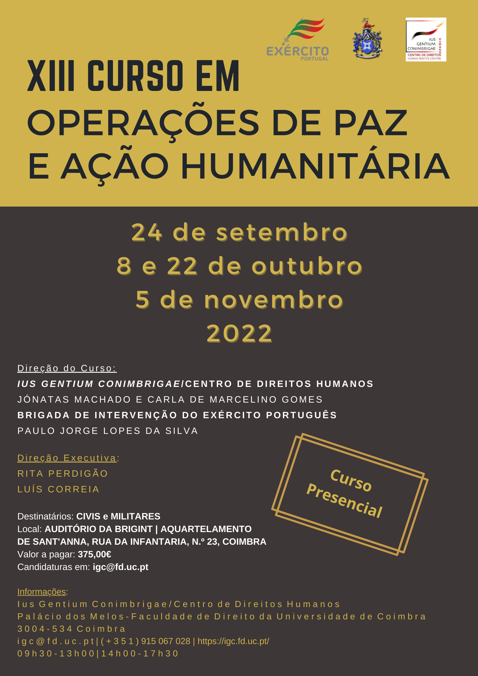 XIII Curso em Operações de  Paz e Ação Humanitária